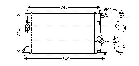 MZ2183 AVA Radiator FIT MAZDA 5 (2005) 1.8
