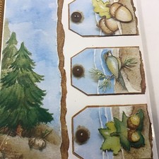 12" Forest Pine Evergreen SCRAPBOOK Premium Cardstock STICKERS