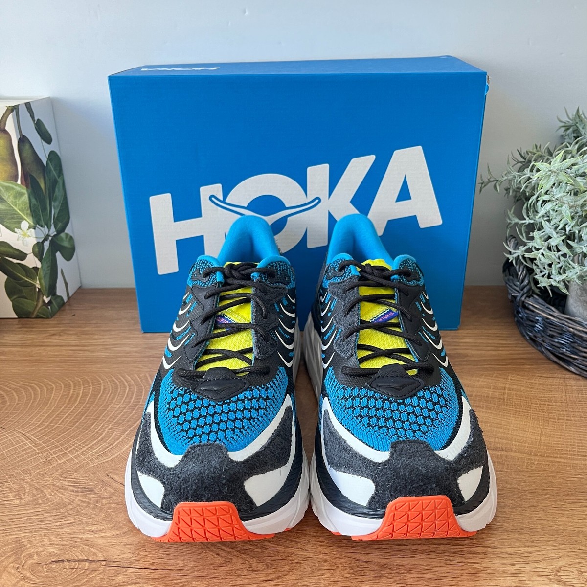 靴 HOKA CLIFTON LS BLACK / DIVA BLUE Hoka Clifton LS Shoes In Black/Diva Blue 1141550-BDVB Size