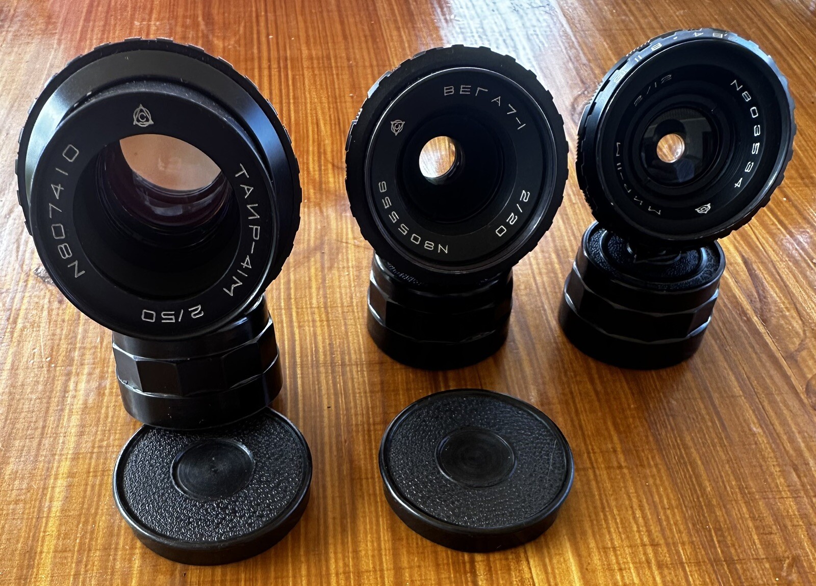 3 lenses Mir-11M Vega 7-1 Tair-41M for BMPCC Blackmagic camera Kiev 16U