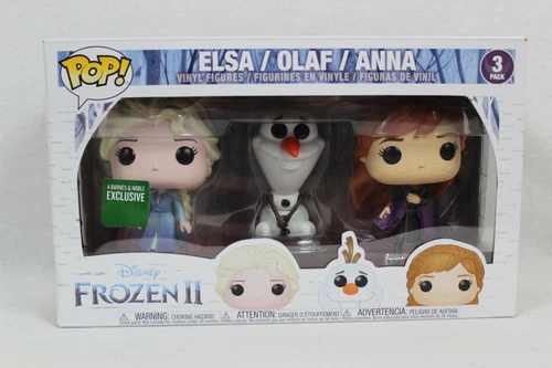 NEW Funko Frozen II Elsa Olaf Anna Pop Vinyl 3 Pack BARNES AND NOBLE Exclusive