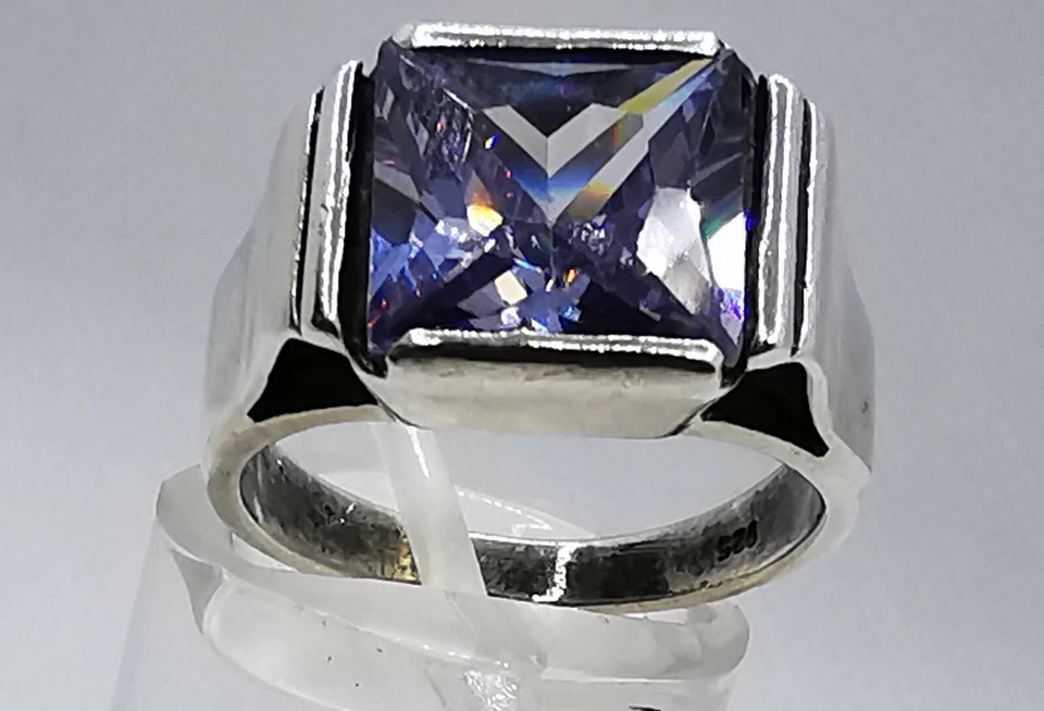 Sehr schöne Ring Silber 925 mit Amethyst Edelstein Handarbeit Gr. 55 - Bild 4 von 4