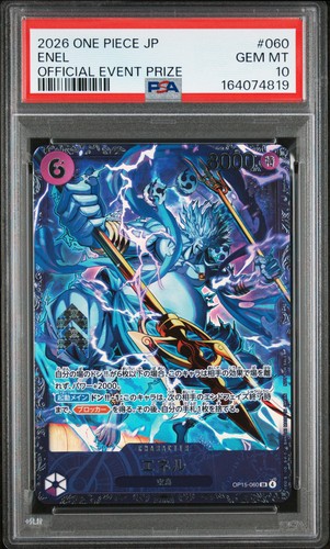 2026 ONE PIECE JAPANESE PROMOS OFFICIAL EVENT PRIZE #060 ENEL PSA 10