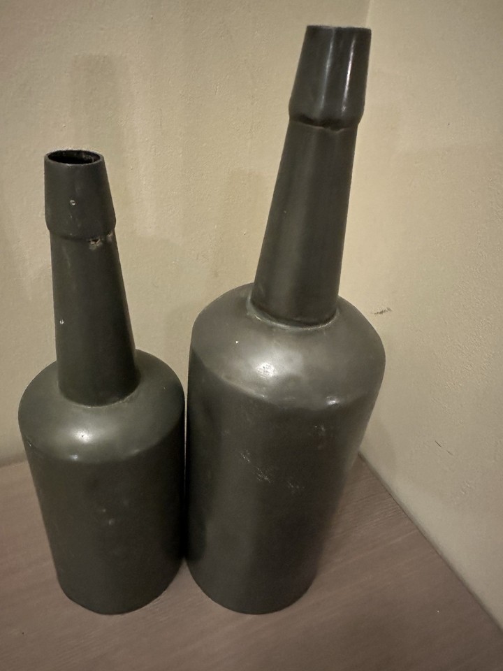 Best Lock Handle Set 2 Restoration Hardware Metal - Bottle Shaped - Vases Silver Tone | eBay