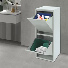 Waste & Recycling Cabinet Tilt Out Trash Bin Cabinet Trash Recycling Organizer