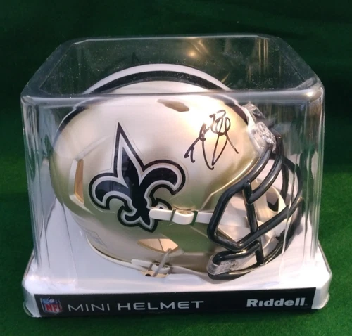 Drew Brees Autographed Signed Saints Mini Helmet COA #PC487094 AUTO