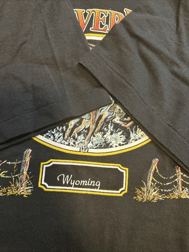Vtg 94 Hunting T Shirt XL HARLEY COLORS Black Single Stitch Buck Wildlife Deer - Picture 6 of 7