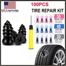 100pcs Tire Repair Rubber Nails Tyre Puncture Repair Screws Kit With Screwdriver 100pcs Tire Repair Rubber Nails Tyre Puncture Repair Screws Kit With Screwdriver