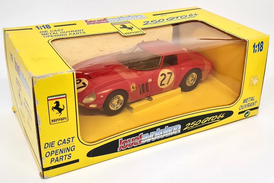 Jouef 1/18 Ferrari 250 GTO 1964 #27 Red Diecast Scale Model Car - Image 2 of 4