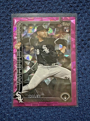 Topps 2025 Update Caleb Freeman Pink Diamante Parallel Rookie RC #US253