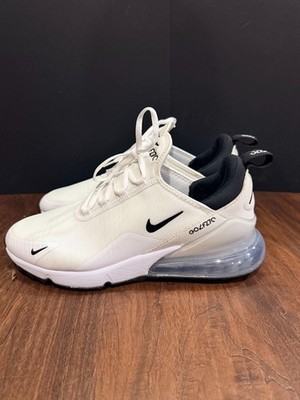 Nike Air Max 270 G Men's Golf Shoes White Black Pure Platinum Size