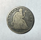 1875-CC Seated Liberty Half Dollar Well Raised Rims Nice Original GOOD+