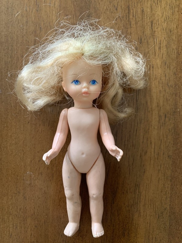 Fishel Toys. Vintage. Hong Kong. Blonde Doll. 5.5" Rare.