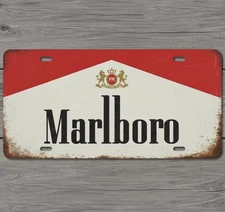 Marlboro Cigarettes 6 x 12 Vintage Novelty  Aluminum License Plate New!