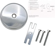Single Hole Bathtub Drain Overflow Plate/Tub Overflow Drain Ccover with Three