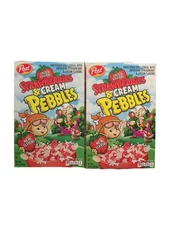 Post Strawberries & Cream Pebbles 2 Boxes 10oz Sealed Limited Edition Exp 02/26