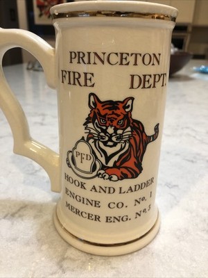 Rare Vintage 200 Years 1988 Princeton Fire Department Hook Ladder Beer Mug Stein