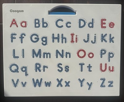 Coogam Magnetic Letters Practicing Board   ABC Tracing Board, Upper + Lower Case