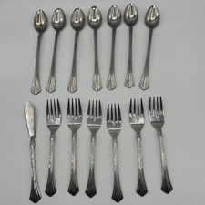 Vintage MARKET PLACE Stainless Spoons, Forks Lot- Japan Lot Of 14