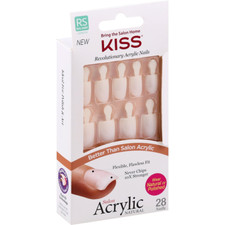 Kiss Salon Acrylic Natural Revolutionary Acrylic Nails, KSAN01 Real Short