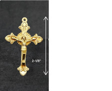 Large JESUS CRUCIFIX CROSS CHRISTIAN FAITH pendant on 18K GOLD FILLED Chain 26"