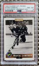 1992 Classic D.P. Promo Mario Lemieux - ON RIGHT LEG - PSA 8