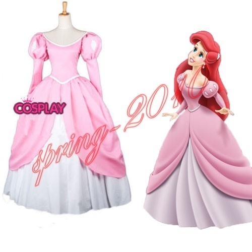 the little mermaid ariel pink dress