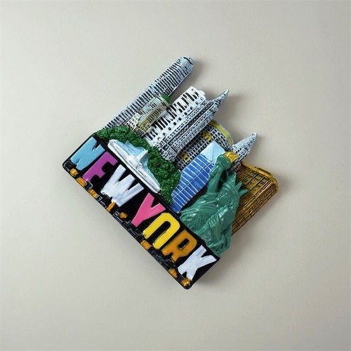 NEW York City, USA Tourist Souvenir Craft Gift 3D Resin Refrigerator Magnet - Zdjęcie 3 z 5