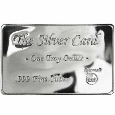 1 Troy oz Pyromet - The Silver Card - .999 Fine Silver - Fits in wallet