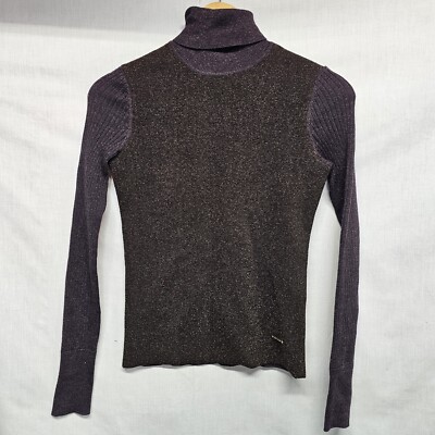 Tory Burch Sweater Size XS Womens Turtleneck Long Sleeve Shimmer