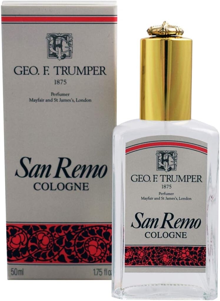Geo F Trumper Mens San Remo Rose Spay Atomiser In Glass Bottle 50ml