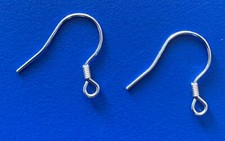 20pcs/10pr Solid 925 Sterling Silver Fish Hook Style Ear Wires