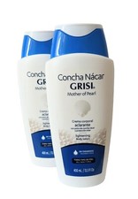 2 PACK  CONCHA NACAR CREMA BLANQUEADORA GRISI LIGHTENING BODY LOTION 400 ML