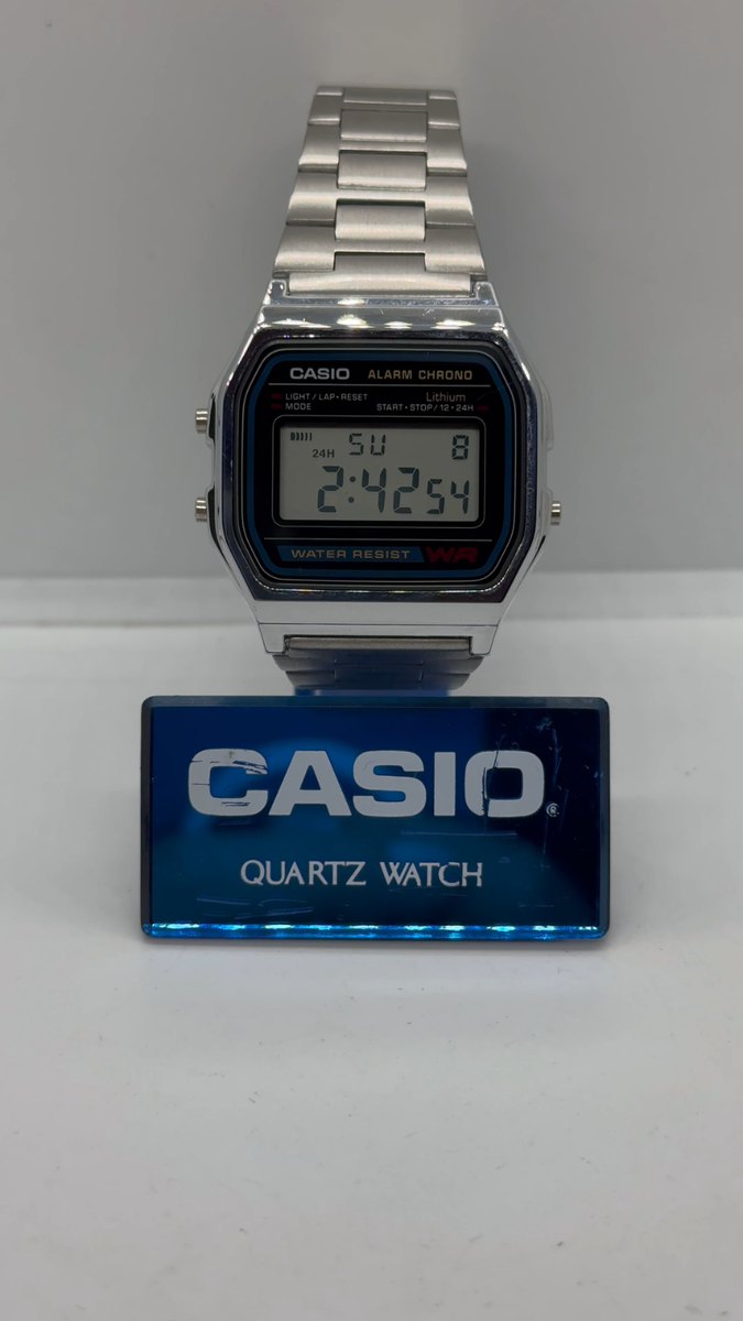 Casio A158 Module 593 Dual Time Alarm Chrono Vintage Rare Wrist