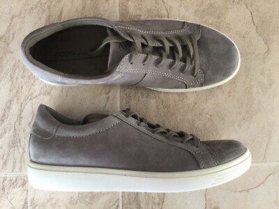 New $175 Ecco Soft Classic Warm Gray Nubuck Sneakers Womens 10 10.5 US - 41 eu