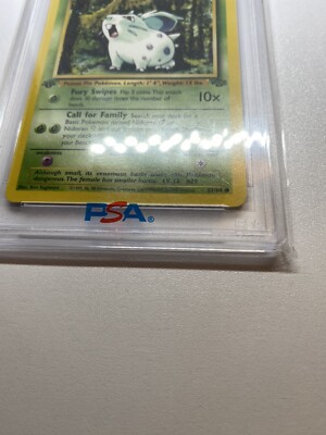 Pokémon PSA 9 Nidoran 1999 Jungle 57/64 1st Edition Common Graded