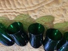 Vintage Handblown Green Cordial Glasses Set Of 5 — photo 3