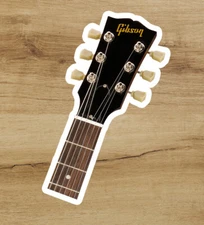 Gibson Headstock Guitar Vinyl Sticker Laptop Car Rock 3 inches