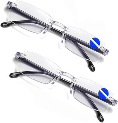 2 Stück Autozoom Lesebrille, Auto Zoom Lesebrille Herren Damen, Reading Glasses