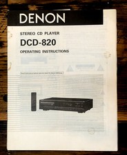 Denon DCD-820 Lettore CD Proprietario/Manuale Utente *Originale*