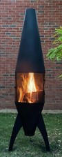Radar Products Space Rocket Style Fire Pit Chiminea with Cover & Removable Grill
