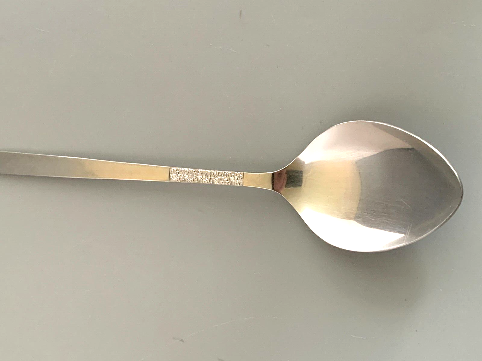 Viners of Sheffield LOVE STORY Dessert Spoons SIX 1970's vintage (19cm