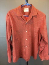Vintage 1950's Richman Brothers Brand Men's Long Sleeve Rayon/Cotton Shirt