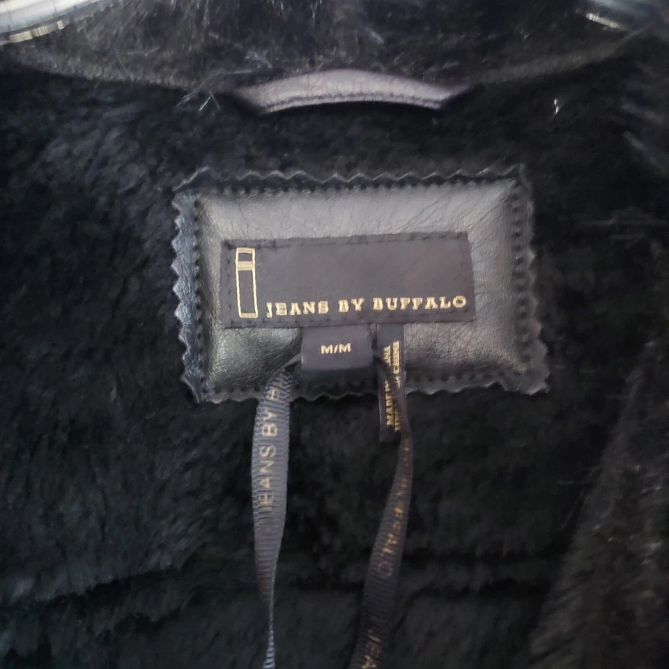 Chaleco para mujer Jeans by Buffalo negro imitación cuero y piel sintética talla M Foto 2 de 4