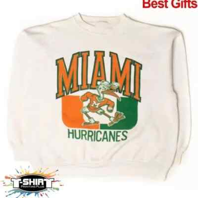 Miami Hurricanes Logo graphic white color Sweatshirt men women KV21537
