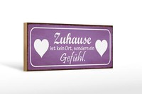 Holzschild Spruch 27X10 Cm Zuhause Kein Ort Sondern GefüHl Schild Wooden Sign