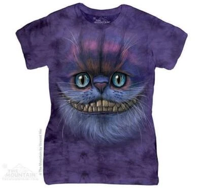 Damen Batik T-Shirt "Big face Cheshire" Gr.M - Sofort lieferbar - Bild 1 von 2