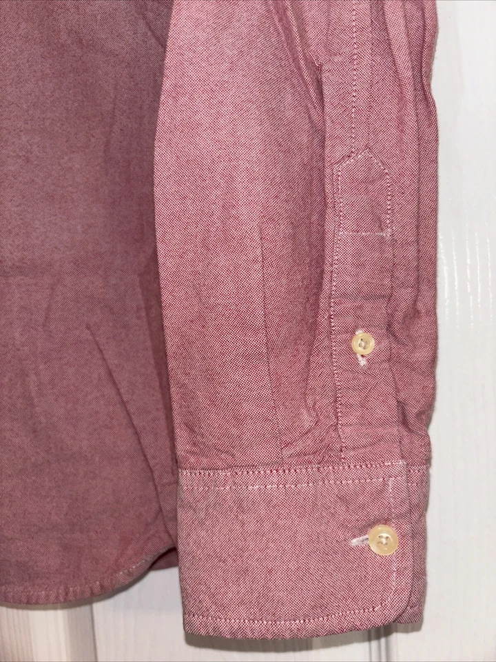 Camisa Hawkings McGill Para Hombre Roja Con Botones Mangas Largas Talla Pequeña Foto 3 de 4