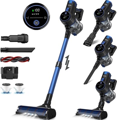 Cordless Vacuum Cleaner 6 in 1 Lightweight Smart Stick Vacuum Rechargeable Blue
