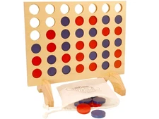 BSIRI Wooden Connect 4 Game | Kids & Family Outdoor Yard Game Gift